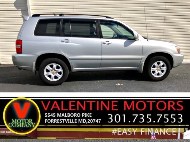 2003 Toyota Highlander , available for sale in Forestville, Maryland | Valentine Motor Company. Forestville, Maryland 2003 Toyota Highlander , available for sale in Forestville, Maryland | Valentine Motor Company. Forestville, Maryland