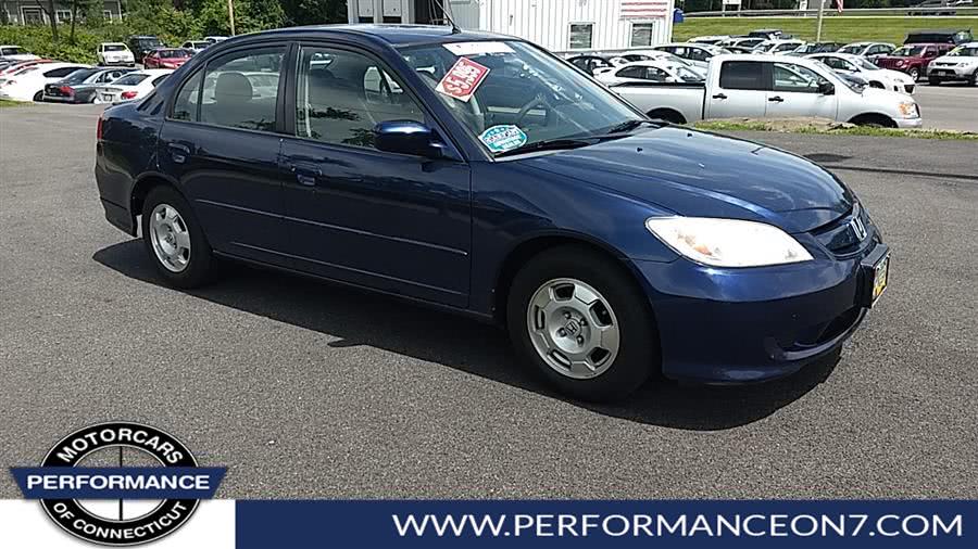 2005 Honda Civic Hybrid CVT PZEV, available for sale in Wilton, Connecticut | Performance Motor Cars Of Connecticut LLC. Wilton, Connecticut