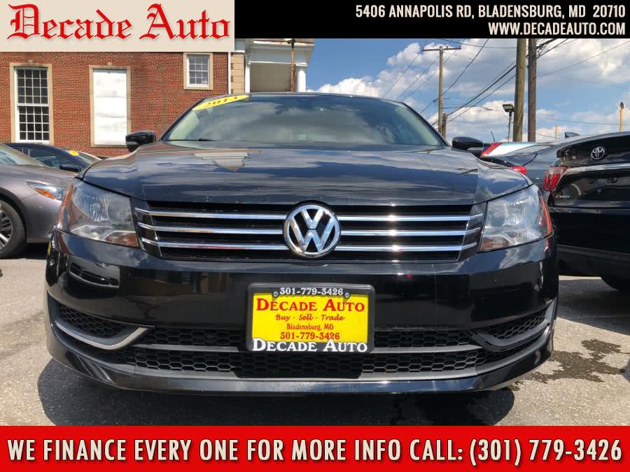 2013 Volkswagen Passat 4dr Sdn 2.5L Auto SE w/Sunroof PZEV, available for sale in Bladensburg, Maryland | Decade Auto. Bladensburg, Maryland