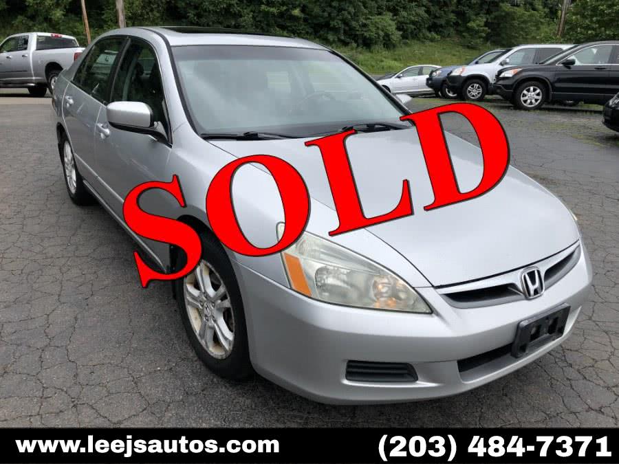 2007 Honda Accord Sdn 4dr I4 AT EX-L PZEV, available for sale in North Branford, Connecticut | LeeJ's Auto Sales & Service. North Branford, Connecticut