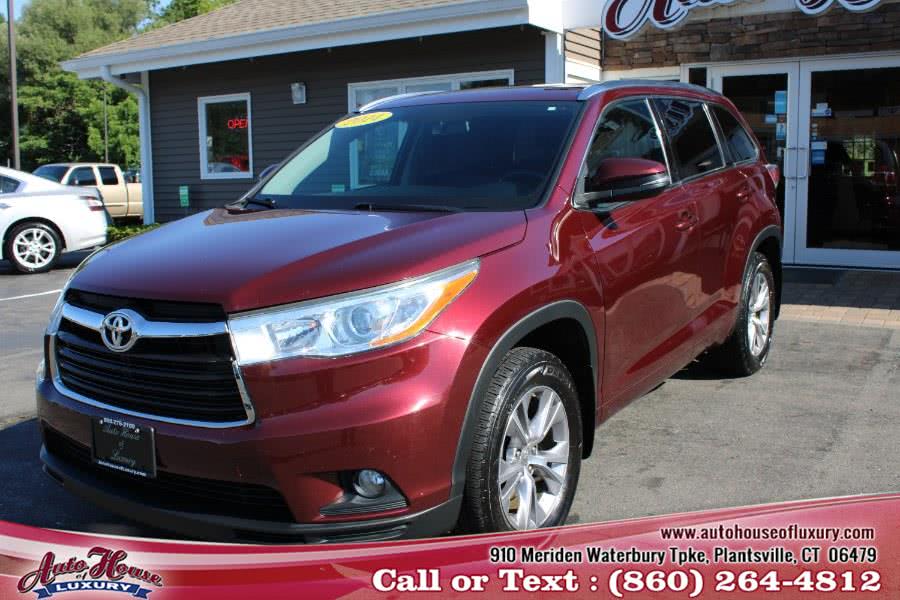 2014 Toyota Highlander AWD 4dr V6 XLE (Natl), available for sale in Plantsville, Connecticut | Auto House of Luxury. Plantsville, Connecticut