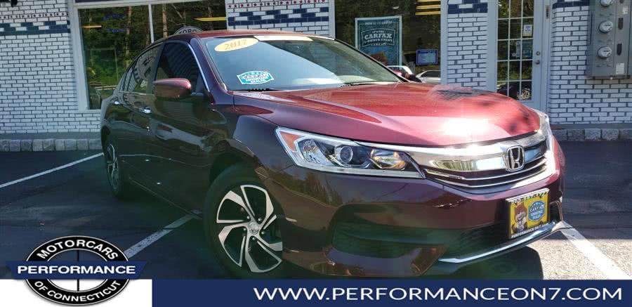 2017 Honda Accord Sedan LX CVT, available for sale in Wilton, Connecticut | Performance Motor Cars Of Connecticut LLC. Wilton, Connecticut