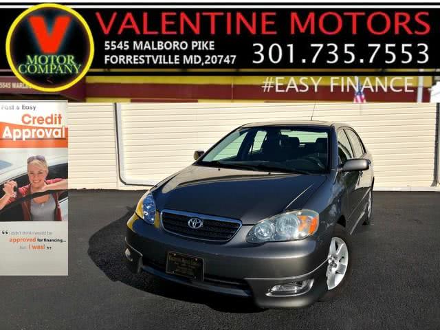 2006 Toyota Corolla S, available for sale in Forestville, Maryland | Valentine Motor Company. Forestville, Maryland