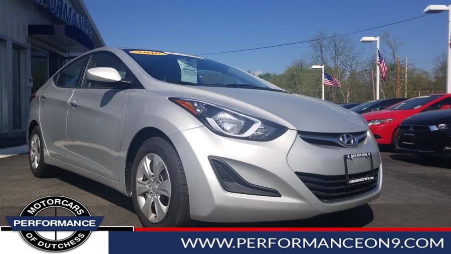 2016 Hyundai Elantra 4dr Sdn Auto SE (Alabama Plant), available for sale in Wappingers Falls, New York | Performance Motor Cars. Wappingers Falls, New York 2016 Hyundai Elantra 4dr Sdn Auto SE (Alabama Plant), available for sale in Wappingers Falls, New York | Performance Motor Cars. Wappingers Falls, New York