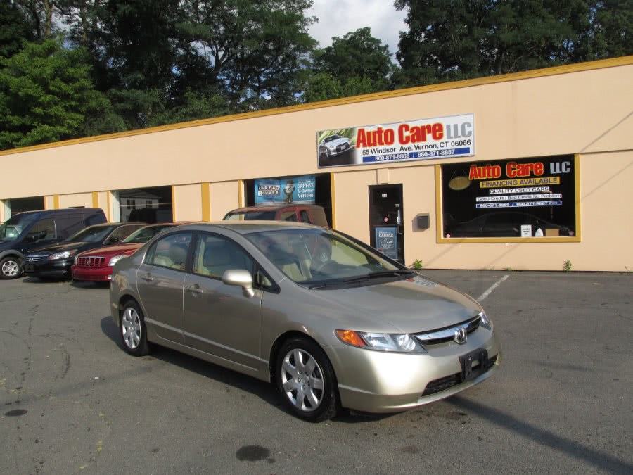 2007 Honda Civic Sdn 4dr AT LX, available for sale in Vernon , Connecticut | Auto Care Motors. Vernon , Connecticut