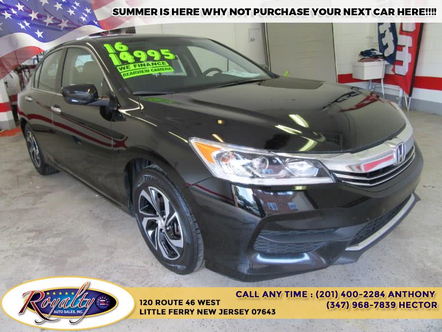 2016 Honda Accord Sedan 4dr I4 CVT LX PLUS BACK UP CAM, available for sale in Little Ferry, New Jersey | Royalty Auto Sales. Little Ferry, New Jersey