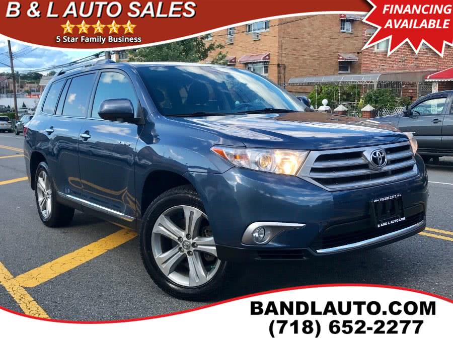 2013 Toyota Highlander 4WD 4dr V6 Limited, available for sale in Bronx, New York | B & L Auto Sales LLC. Bronx, New York