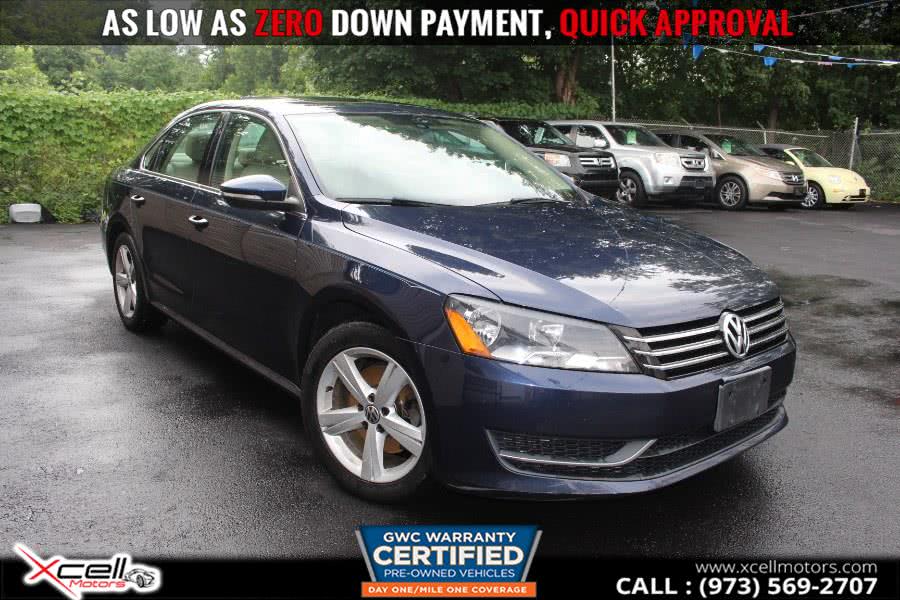 2012 Volkswagen Passat 4dr Sdn 2.5L Auto SE w/Sunroof & Nav PZEV, available for sale in Paterson, New Jersey | Xcell Motors LLC. Paterson, New Jersey