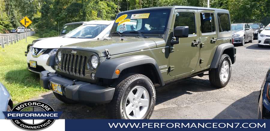 2015 Jeep Wrangler Unlimited 4WD 4dr Sport, available for sale in Wilton, Connecticut | Performance Motor Cars Of Connecticut LLC. Wilton, Connecticut