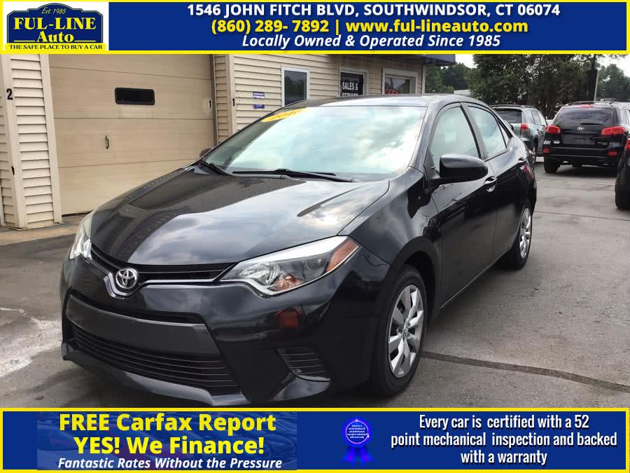 2016 Toyota Corolla 4dr Sdn CVT LE (Natl), available for sale in South Windsor , Connecticut | Ful-line Auto LLC. South Windsor , Connecticut