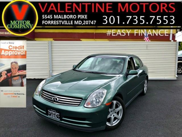 2003 Infiniti G35 Sedan w/Leather, available for sale in Forestville, Maryland | Valentine Motor Company. Forestville, Maryland