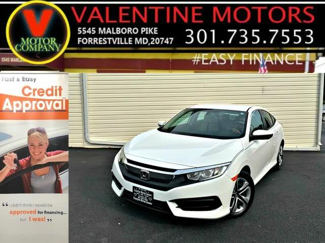 2016 Honda Civic Sedan LX, available for sale in Forestville, Maryland | Valentine Motor Company. Forestville, Maryland 2016 Honda Civic Sedan LX, available for sale in Forestville, Maryland | Valentine Motor Company. Forestville, Maryland