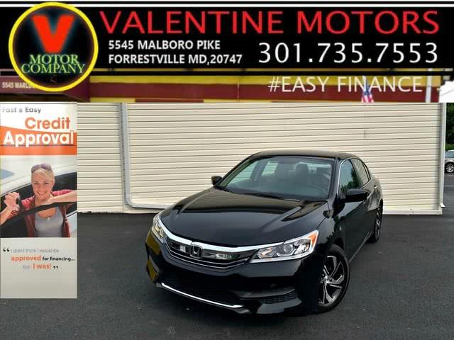 2017 Honda Accord Sedan LX, available for sale in Forestville, Maryland | Valentine Motor Company. Forestville, Maryland