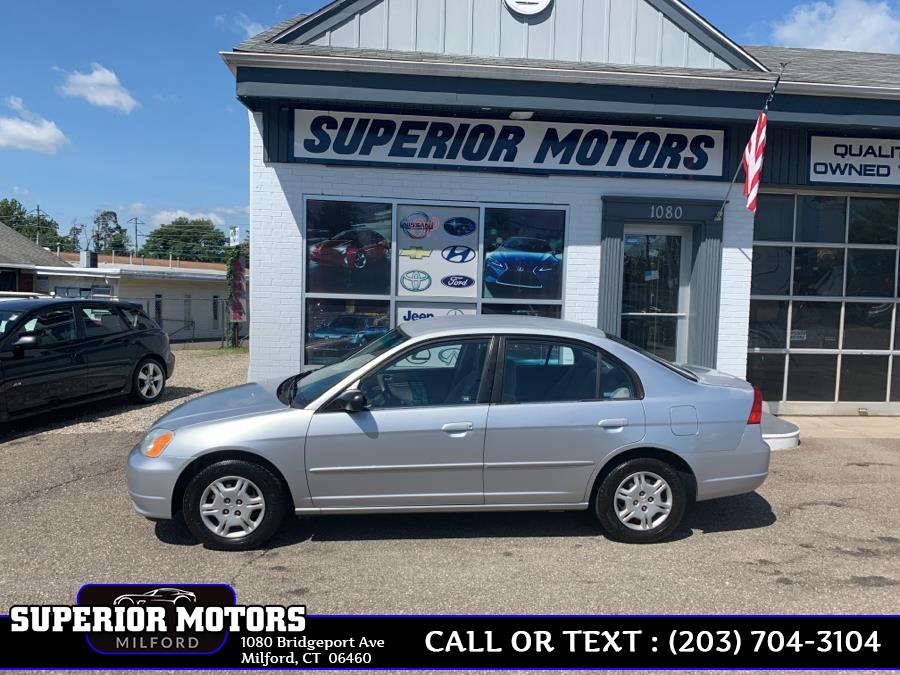 2002 Honda Civic LX 4dr Sdn LX Auto w/Side Airbags, available for sale in Milford, Connecticut | Superior Motors LLC. Milford, Connecticut
