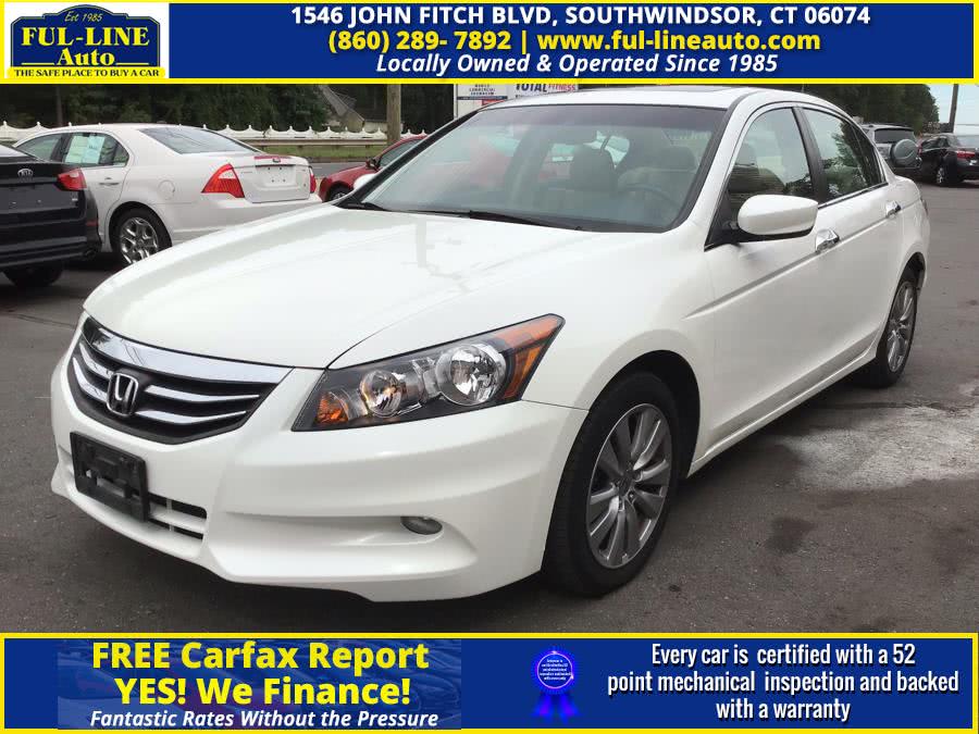 2012 Honda Accord Sdn 4dr V6 Auto EX-L w/Navi, available for sale in South Windsor , Connecticut | Ful-line Auto LLC. South Windsor , Connecticut