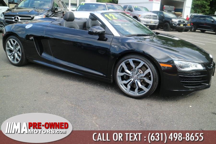 2012 Audi R8 quattro v10 AWD 2dr Conv quattro v10 Spyder 5.2L, available for sale in Huntington Station, New York | M & A Motors. Huntington Station, New York 2012 Audi R8 quattro v10 AWD 2dr Conv quattro v10 Spyder 5.2L, available for sale in Huntington Station, New York | M & A Motors. Huntington Station, New York