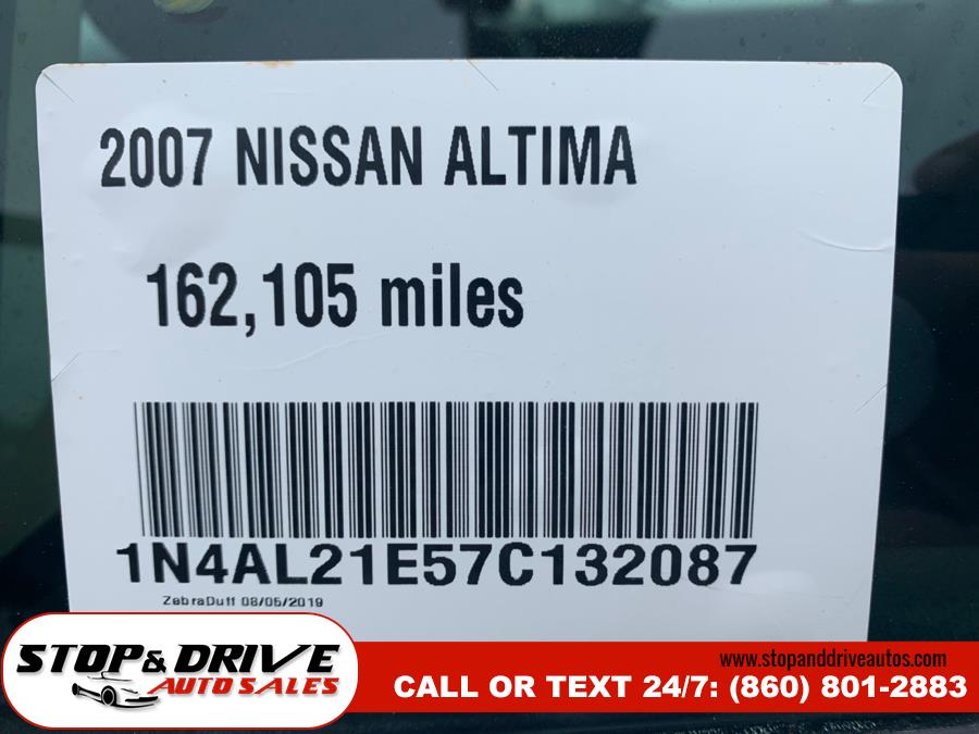 2007 Nissan Altima 4dr Sdn I4 CVT 2.5 S, available for sale in East Windsor, Connecticut | Stop & Drive Auto Sales. East Windsor, Connecticut 2007 Nissan Altima 4dr Sdn I4 CVT 2.5 S, available for sale in East Windsor, Connecticut | Stop & Drive Auto Sales. East Windsor, Connecticut