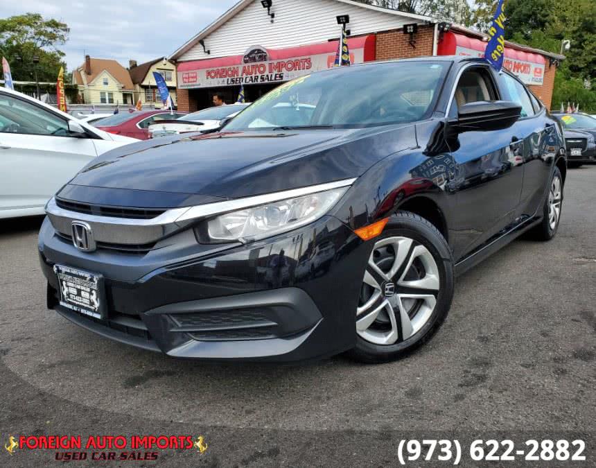 2016 Honda Civic Sedan 4dr CVT LX, available for sale in Irvington, New Jersey | Foreign Auto Imports. Irvington, New Jersey