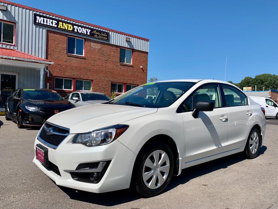 2016 Subaru Impreza Sedan 4dr Man 2.0i, available for sale in South Windsor, Connecticut | Mike And Tony Auto Sales, Inc. South Windsor, Connecticut