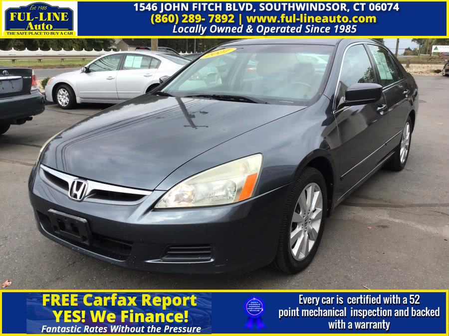 2007 Honda Accord Sdn 4dr V6 AT EX-L, available for sale in South Windsor , Connecticut | Ful-line Auto LLC. South Windsor , Connecticut