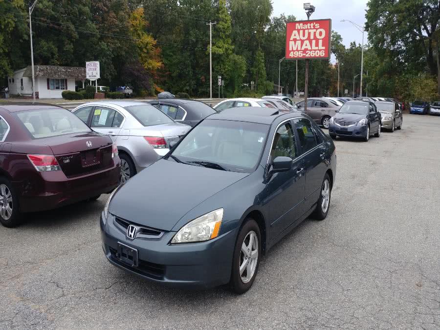 2004 Honda Accord Sdn EX Auto w/Leather/XM, available for sale in Chicopee, Massachusetts | Matts Auto Mall LLC. Chicopee, Massachusetts 2004 Honda Accord Sdn EX Auto w/Leather/XM, available for sale in Chicopee, Massachusetts | Matts Auto Mall LLC. Chicopee, Massachusetts