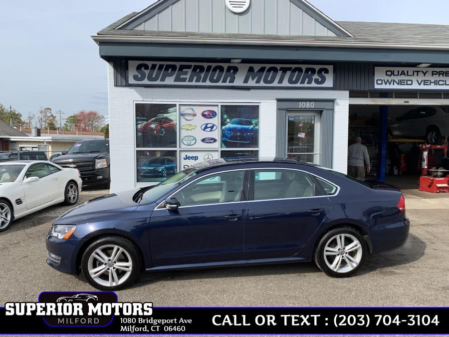 2014 Volkswagen Passat SE 4dr Sdn 1.8T Auto SE w/Sunroof & Nav PZEV, available for sale in Milford, Connecticut | Superior Motors LLC. Milford, Connecticut