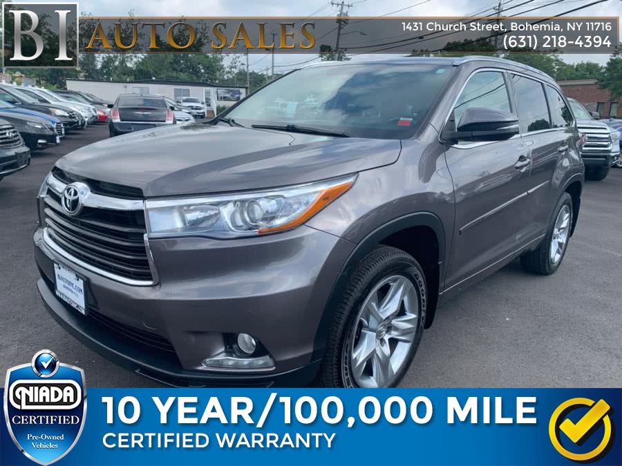 2015 Toyota Highlander AWD 4dr V6 Limited (Natl), available for sale in Bohemia, New York | B I Auto Sales. Bohemia, New York 2015 Toyota Highlander AWD 4dr V6 Limited (Natl), available for sale in Bohemia, New York | B I Auto Sales. Bohemia, New York