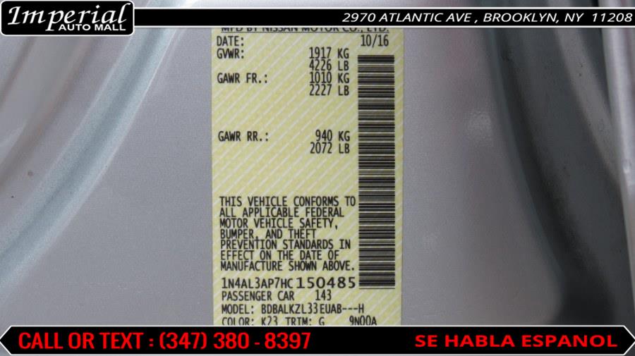 2017 Nissan Altima 2.5 SV Sedan, available for sale in Brooklyn, New York | Imperial Auto Mall. Brooklyn, New York 2017 Nissan Altima 2.5 SV Sedan, available for sale in Brooklyn, New York | Imperial Auto Mall. Brooklyn, New York