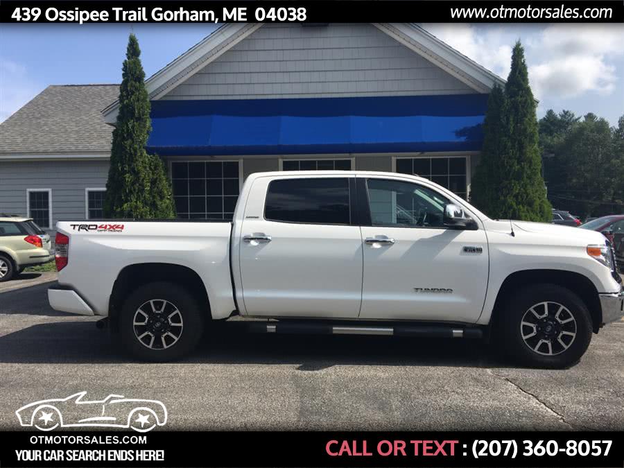 2017 Toyota Tundra 4wd Limited CrewMax 5.5' Bed 5.7L (Natl), available for sale in Gorham, Maine | Ossipee Trail Motor Sales. Gorham, Maine