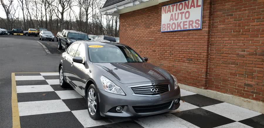 2012 Infiniti G25X Sedan 4dr AWD, available for sale in Waterbury, Connecticut | National Auto Brokers, Inc.. Waterbury, Connecticut