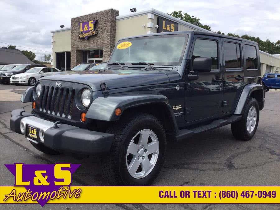 2008 Jeep Wrangler Unlimited 4WD 4dr Unlimited Sahara, available for sale in Plantsville, Connecticut | L&S Automotive LLC. Plantsville, Connecticut