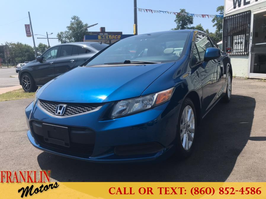 2012 Honda Civic Cpe 2dr Auto EX, available for sale in Hartford, Connecticut | Franklin Motors Auto Sales LLC. Hartford, Connecticut 2012 Honda Civic Cpe 2dr Auto EX, available for sale in Hartford, Connecticut | Franklin Motors Auto Sales LLC. Hartford, Connecticut