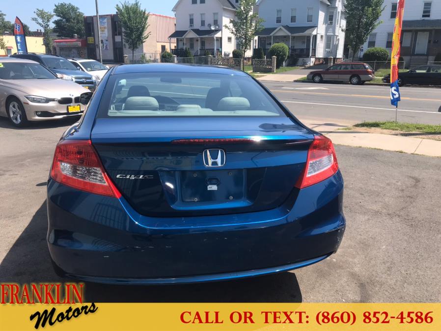 2012 Honda Civic Cpe 2dr Auto EX, available for sale in Hartford, Connecticut | Franklin Motors Auto Sales LLC. Hartford, Connecticut 2012 Honda Civic Cpe 2dr Auto EX, available for sale in Hartford, Connecticut | Franklin Motors Auto Sales LLC. Hartford, Connecticut
