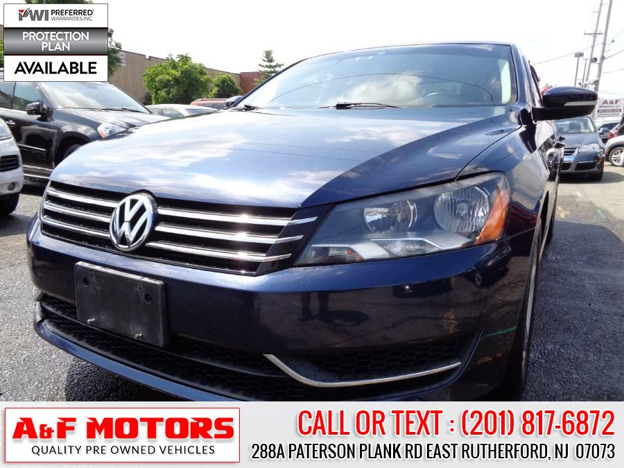 2013 Volkswagen Passat 4dr Sdn 2.5L Auto SE PZEV, available for sale in East Rutherford, New Jersey | A&F Motors LLC. East Rutherford, New Jersey