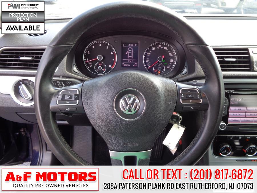 2013 Volkswagen Passat 4dr Sdn 2.5L Auto SE PZEV, available for sale in East Rutherford, New Jersey | A&F Motors LLC. East Rutherford, New Jersey 2013 Volkswagen Passat 4dr Sdn 2.5L Auto SE PZEV, available for sale in East Rutherford, New Jersey | A&F Motors LLC. East Rutherford, New Jersey