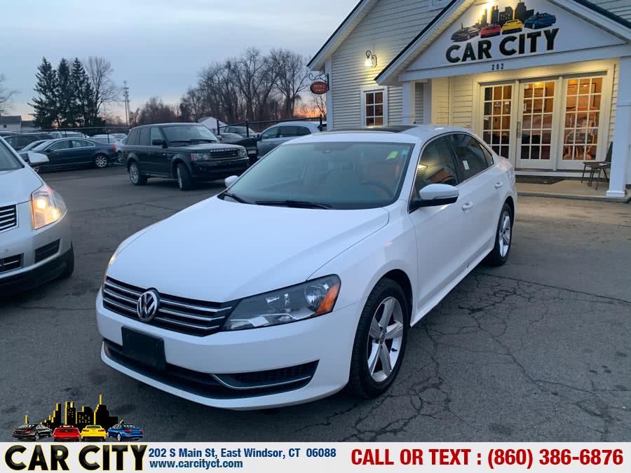 2013 Volkswagen Passat 4dr Sdn 2.5L Auto SE w/Sunroof PZEV, available for sale in East Windsor, Connecticut | Car City LLC. East Windsor, Connecticut