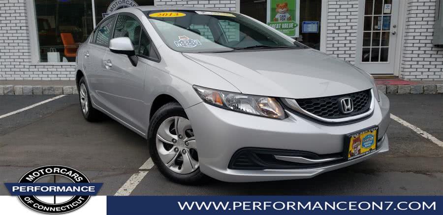 2013 Honda Civic Sdn 4dr Auto LX, available for sale in Wilton, Connecticut | Performance Motor Cars Of Connecticut LLC. Wilton, Connecticut