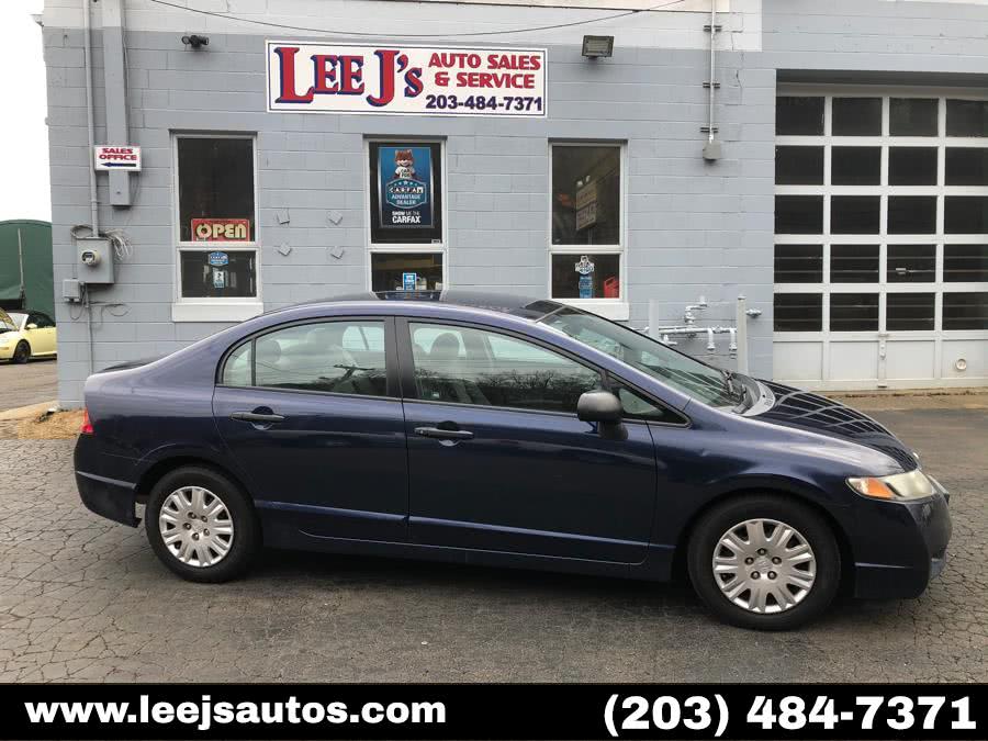 2010 Honda Civic Sdn 4dr Auto DX-VP, available for sale in North Branford, Connecticut | LeeJ's Auto Sales & Service. North Branford, Connecticut