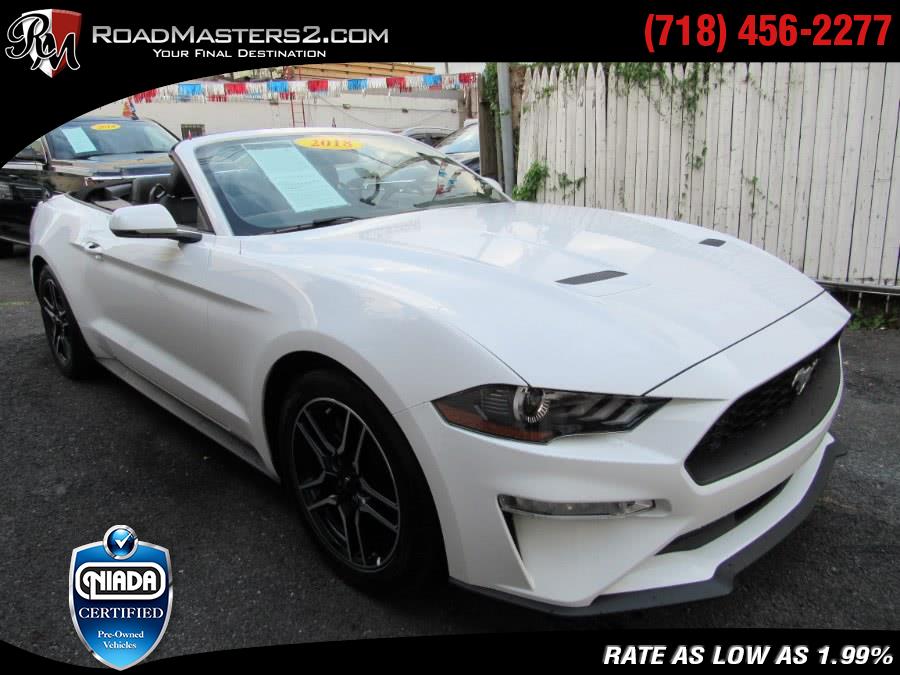 2018 Ford Mustang EcoBoost Premium Convertible, available for sale in Middle Village, New York | Road Masters II INC. Middle Village, New York