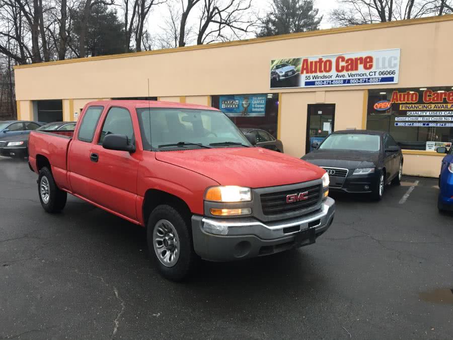 2007 GMC Sierra 1500 Classic 4WD Ext Cab 143.5" Work Truck, available for sale in Vernon , Connecticut | Auto Care Motors. Vernon , Connecticut