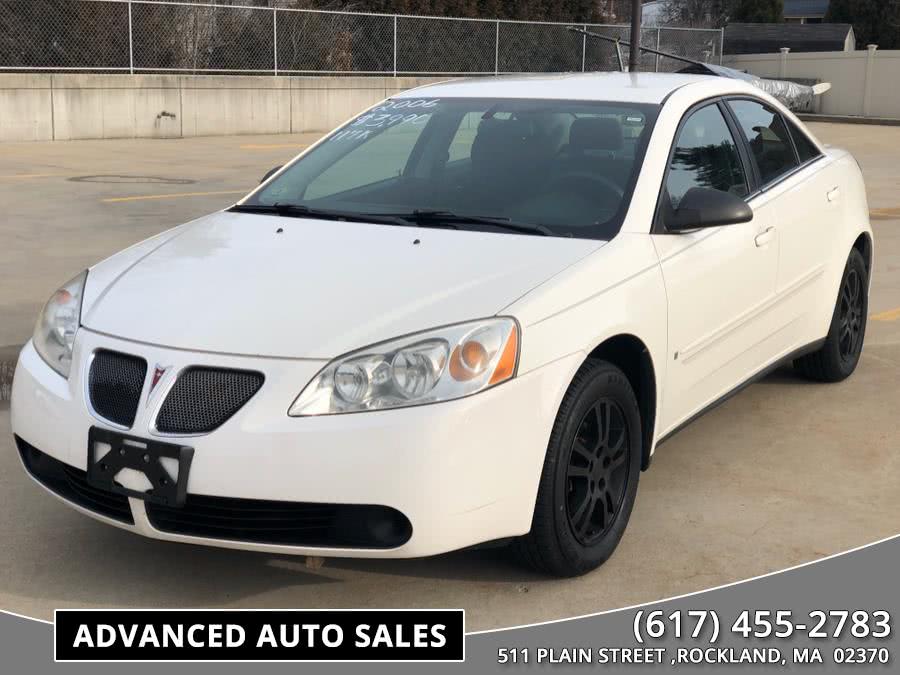 2006 Pontiac G6 4dr Sdn w/1SV, available for sale in Rockland, Massachusetts | Advanced Auto Sales. Rockland, Massachusetts