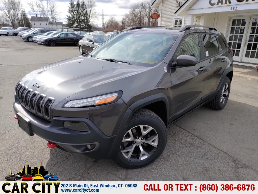 2015 Jeep Cherokee 4WD 4dr Trailhawk, available for sale in East Windsor, Connecticut | Car City LLC. East Windsor, Connecticut