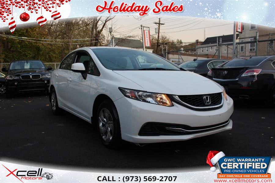 2013 Honda Civic Sdn 4dr Auto LX, available for sale in Paterson, New Jersey | Xcell Motors LLC. Paterson, New Jersey