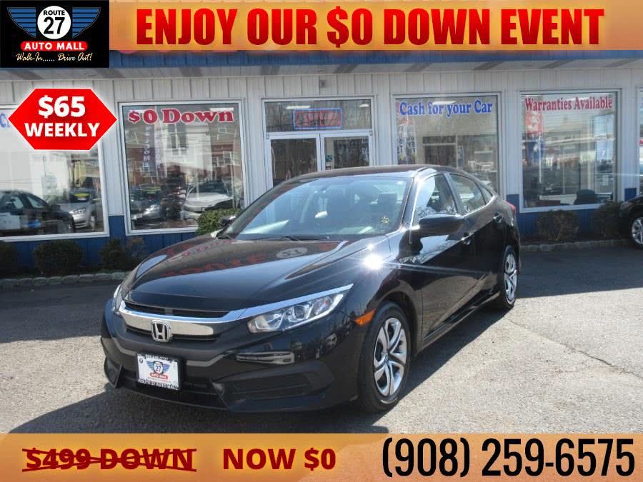 2017 Honda Civic Sedan LX CVT, available for sale in Linden, New Jersey | Route 27 Auto Mall. Linden, New Jersey