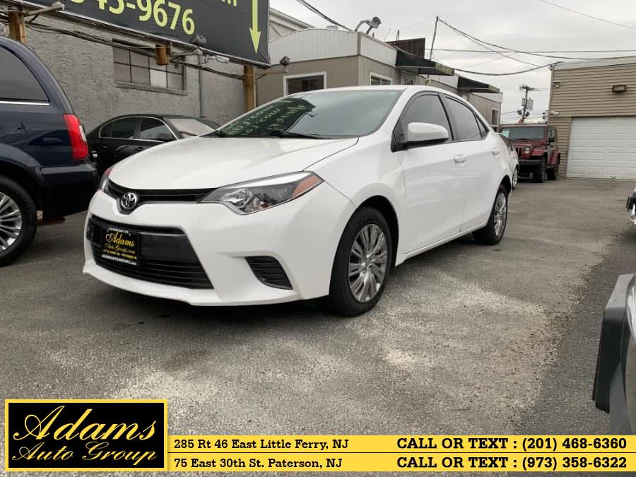 2016 Toyota Corolla 4dr Sdn CVT LE (Natl), available for sale in Paterson, New Jersey | Adams Auto Group. Paterson, New Jersey
