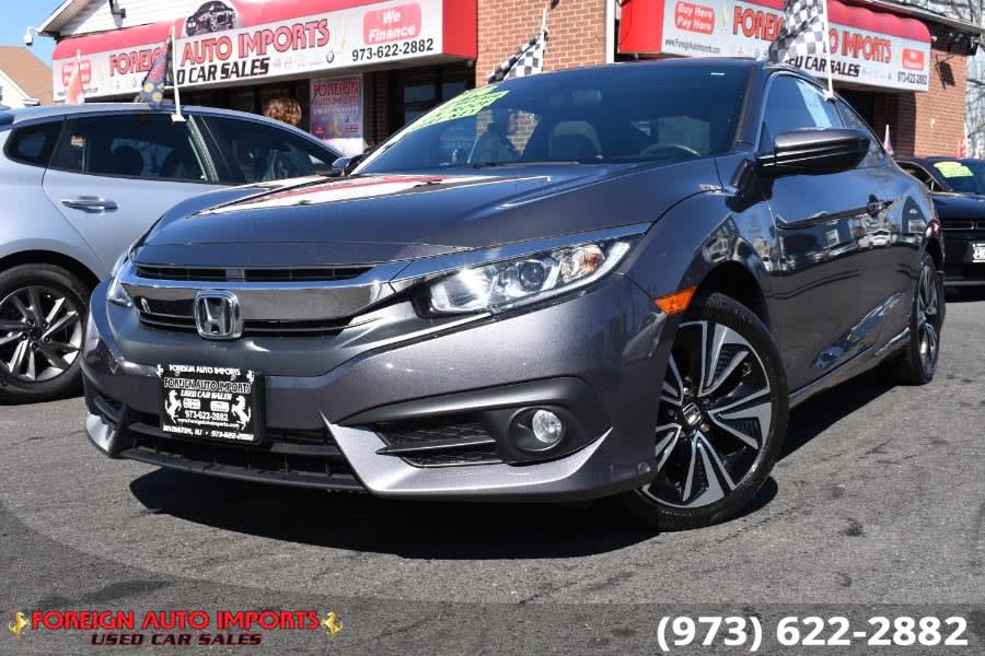 2016 Honda Civic Coupe 2dr CVT EX-T, available for sale in Irvington, New Jersey | Foreign Auto Imports. Irvington, New Jersey