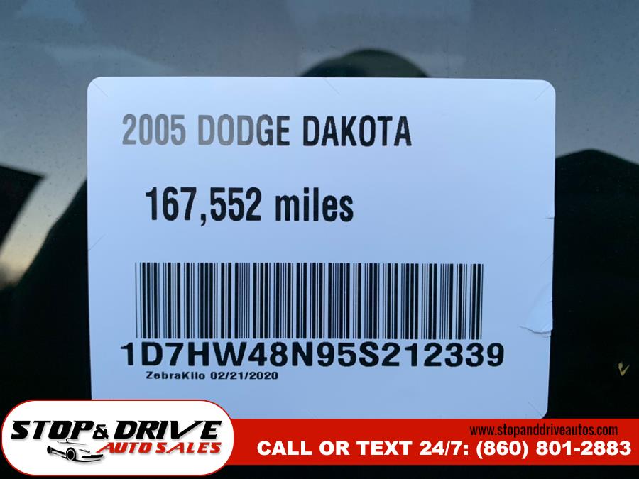 2005 Dodge Dakota 4dr Quad Cab 131" WB 4WD SLT, available for sale in East Windsor, Connecticut | Stop & Drive Auto Sales. East Windsor, Connecticut 2005 Dodge Dakota 4dr Quad Cab 131" WB 4WD SLT, available for sale in East Windsor, Connecticut | Stop & Drive Auto Sales. East Windsor, Connecticut