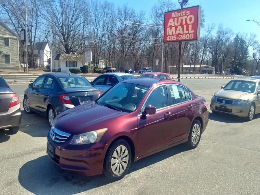 2011 Honda Accord Sdn 4dr I4 Auto LX, available for sale in Chicopee, Massachusetts | Matts Auto Mall LLC. Chicopee, Massachusetts