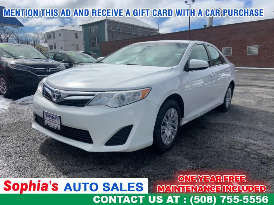 2012 Toyota Camry 4dr Sdn I4 Auto LE, available for sale in Worcester, Massachusetts | Sophia's Auto Sales Inc. Worcester, Massachusetts