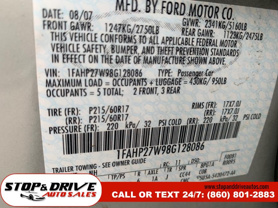 2008 Ford Taurus 4dr Sdn SEL AWD, available for sale in East Windsor, Connecticut | Stop & Drive Auto Sales. East Windsor, Connecticut 2008 Ford Taurus 4dr Sdn SEL AWD, available for sale in East Windsor, Connecticut | Stop & Drive Auto Sales. East Windsor, Connecticut